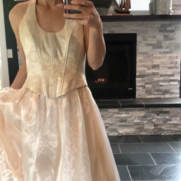 Gunne Sax | Dresses | Gunne Sax By Jessica Mcclintock Dress Vintage Gold  Corset Embroidered Sz 78 | Poshmark